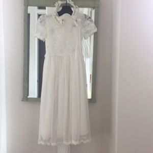 Flower girl dress. Sz.8 Handcrafted Posies.